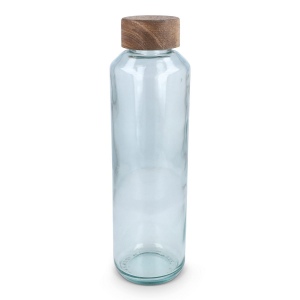 Bouteille d'eau en verre recyclé InSideOut ReuuZ avec bouchon en bois 650 ml 2