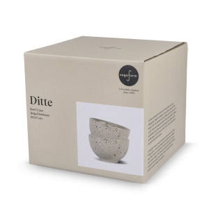 Sagaform Ditte Ensemble de bols en céramique 12 cm 7