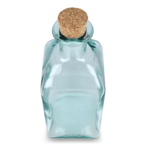 Bouteille en verre recyclé InSideOut Square ReuuZ avec bouchon en liège 1 L 3