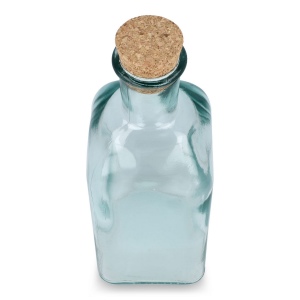 Bouteille en verre recyclé InSideOut Square ReuuZ avec bouchon en liège 500 ml 4