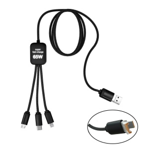 Câble dual 65W 5-en -1 (Stock)