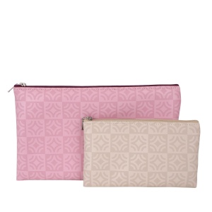 Trousse plate en PU avec doublure
