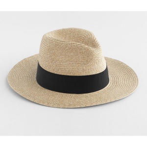 Chapeau en papier tressé imitant la paille 2