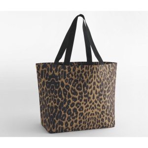 Grand sac shopping motif léopard 2