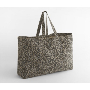 Sac shopping grand volume léopard 2