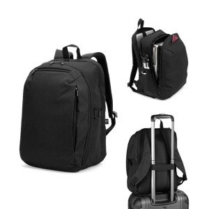 UDINE. Sac avec un compartiment à ouverture complète en polyester recyclé haute densité 300D 16 pouces