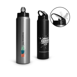 BOUTEILLE GOURDE  INOX 1 L AVEC PAILLE 5