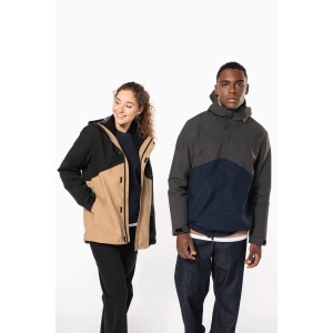 Parka 3-en-1 imperméable à capuche bicolore unisexe 17