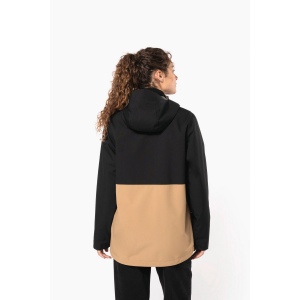Parka 3-en-1 imperméable à capuche bicolore unisexe 25