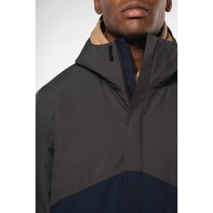 Parka 3-en-1 imperméable à capuche bicolore unisexe 8
