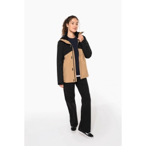 Parka 3-en-1 imperméable à capuche bicolore unisexe 44