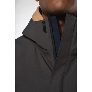 Parka 3-en-1 imperméable à capuche bicolore unisexe 9