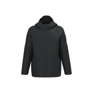 Parka 3-en-1 imperméable à capuche bicolore unisexe 2