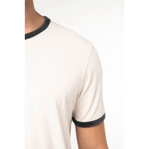 T-shirt ringer écoresponsable à bords contrastés effet délavé homme 45