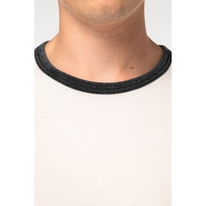 T-shirt ringer écoresponsable à bords contrastés effet délavé homme 10