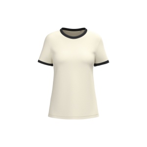 T-shirt ringer écoresponsable à bords contrastés effet délavé femme 2