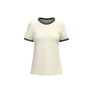 T-shirt ringer écoresponsable à bords contrastés effet délavé femme 3