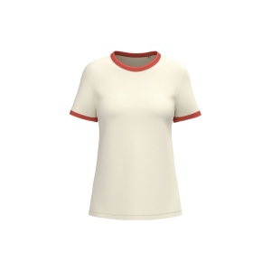T-shirt ringer écoresponsable à bords contrastés effet délavé femme 4