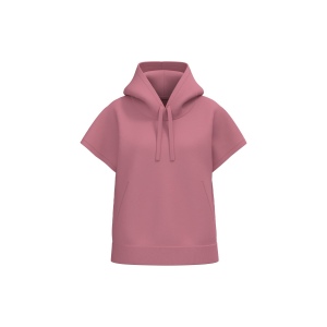 Sweat-shirt écoresponsable à capuche oversize sans manches French Terry femme 2