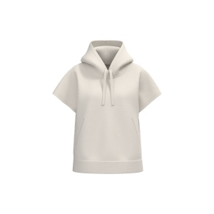 Sweat-shirt écoresponsable à capuche oversize sans manches French Terry femme 3