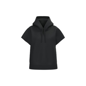 Sweat-shirt écoresponsable à capuche oversize sans manches French Terry femme 4