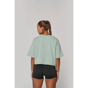 Sweat-shirt crop à manches courtes col rond femme 7