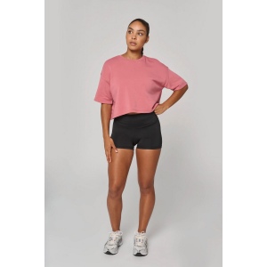 Sweat-shirt crop à manches courtes col rond femme 10