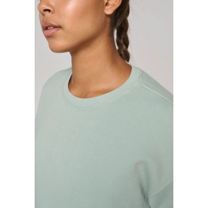 Sweat-shirt crop à manches courtes col rond femme 11