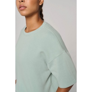 Sweat-shirt crop à manches courtes col rond femme 14