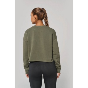 Sweat-shirt crop col rond femme 16