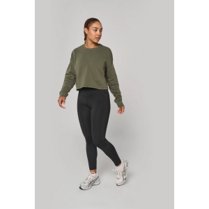 Sweat-shirt crop col rond femme 17
