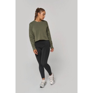 Sweat-shirt crop col rond femme 19