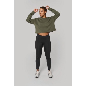 Sweat-shirt crop col rond femme 11