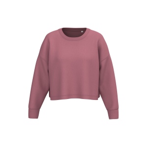 Sweat-shirt crop col rond femme 2