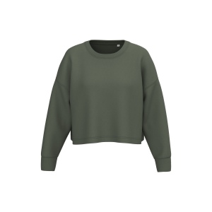Sweat-shirt crop col rond femme 6