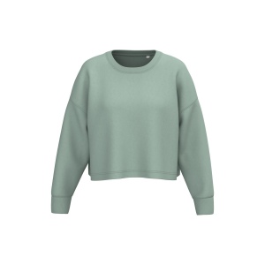 Sweat-shirt crop col rond femme 5