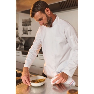 Veste de cuisine écoresponsable et respirante manches longues unisexe 31