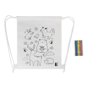 Zocolo Sac à cordon de coloriage RPET, animaux 2