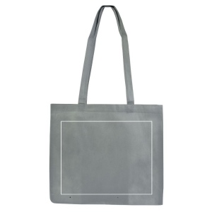 Shopper avec soufflet en TNT 80 g/m2 thermosoudé, anses longues 4