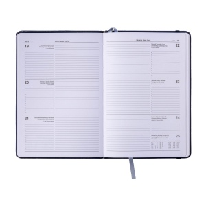 Agenda hebdomadaire 2024 avec couverture et élastique en PU - Boîte sur demande Art. 23797 3