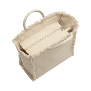 Sac en coton de 450 g/m2. Dote d'une fermeture zippee et d'une poche interieure 4