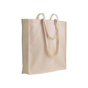 Tote bag uni en coton recycle 280 g/m2. Avec soufflet