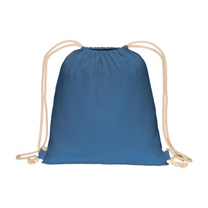Sac à dos uni en coton recyclé (140 g/m2). Fermeture à double cordon 8