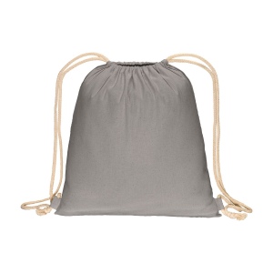 Sac à dos uni en coton recyclé (140 g/m2). Fermeture à double cordon 10