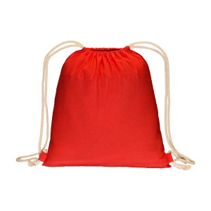 Sac à dos uni en coton recyclé (140 g/m2). Fermeture à double cordon 12