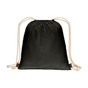 Sac à dos uni en coton recyclé (140 g/m2). Fermeture à double cordon 13