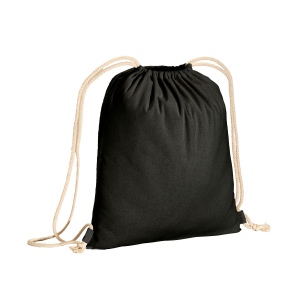 Sac à dos uni en coton recyclé (140 g/m2). Fermeture à double cordon 7