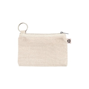 Pochette en coton recycle 220 g/m2 avec anneau porte cles interne amovible 7