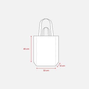 Tote bag en coton canvas recycle de 280 g/m2 avec doubles anses et soufflet 5