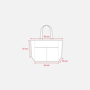 Sac en coton recycle 450 g/m2 avec longues anses et double poche frontale 4